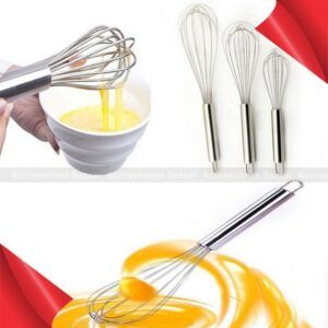 Manual Stainless Steel Egg Beater Hand Whisk Mixer Egg Cream