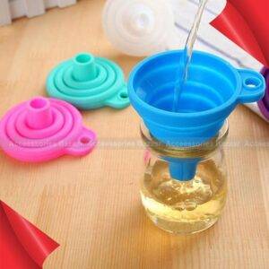 1 pc Funnel High Quality Mini Silicone Gel Foldable Hopper Kitchen