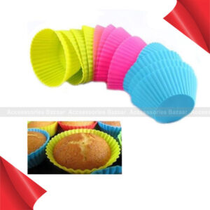 12 Pcs Soft Silicone Round Cake Muffin Chocolate Cupcake Liner Baking Cup Mold