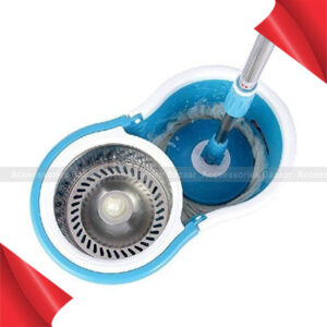 360° Spin Mops Bucket with 2 Heads Replacement Microfiber Spin Rotating